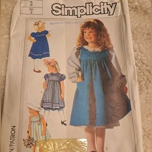 🙂3/15 Simplicity Vintage pattern size 3💙🦋🎀🦄